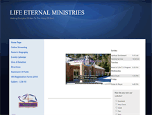 Tablet Screenshot of lifeeternalministries.org